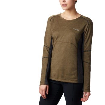 Dámské Mikiny Columbia Mount Defiance Long Sleeve Knit Olivy Zelené Černé MDIJQG018